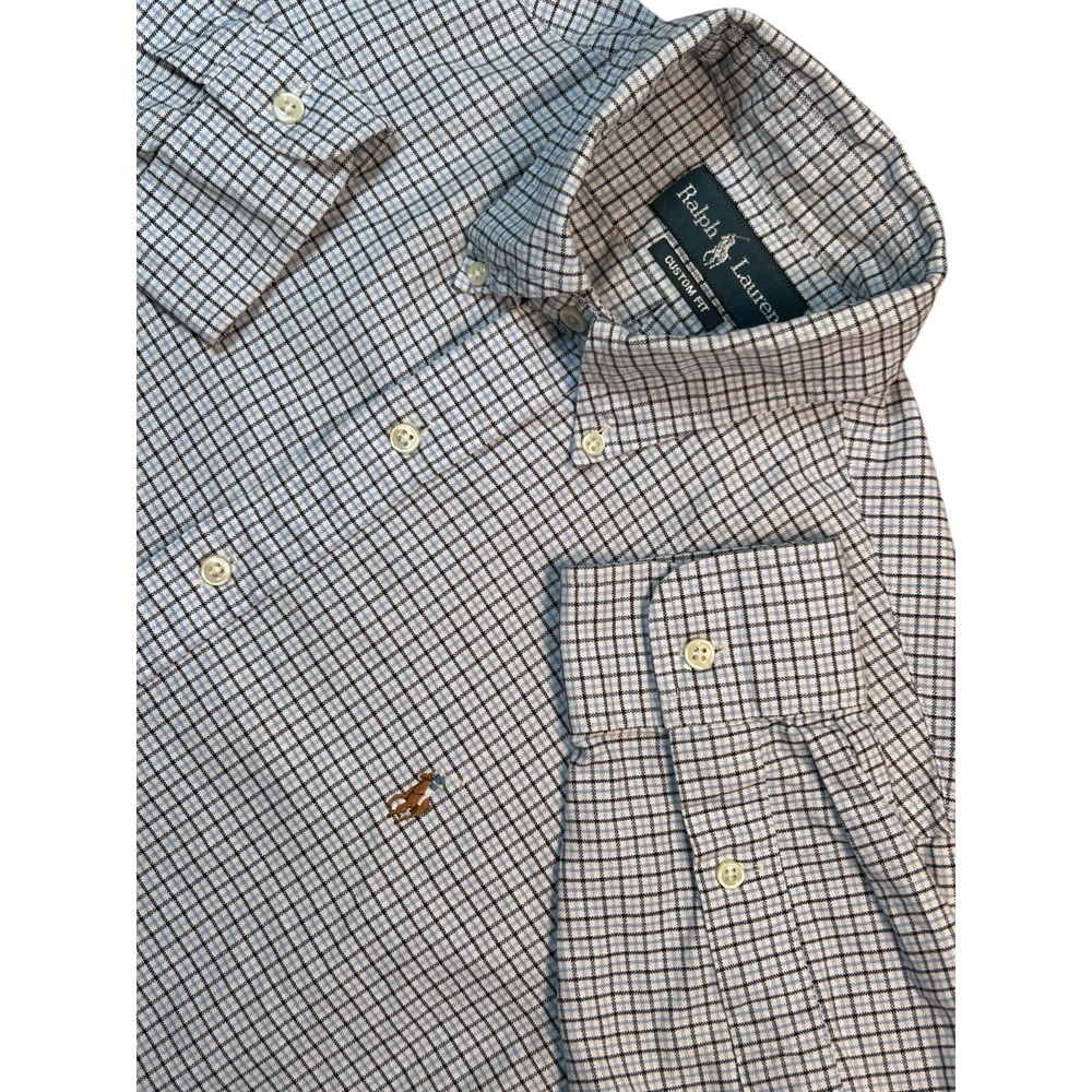 Ralph Lauren Custom Fit Long Sleeve Shirt With Logo Size Small